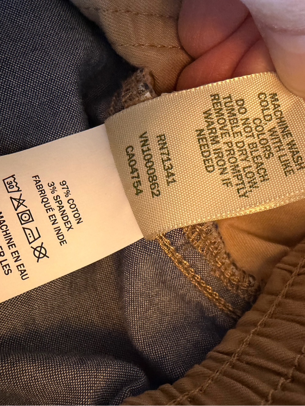 L.L. Bean Lakewashed Pull-on Wide-Leg Chinos - Picture 5 of 9